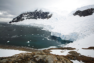 Glacier inside Neko Bay on the Antarctic Peninsula.