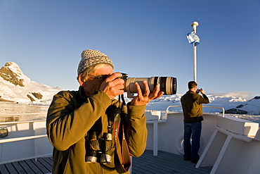 Natural history staff from the Lindblad Expedition ship National Geographic Endeavour doing various things in and around the Antarctic Peninsula