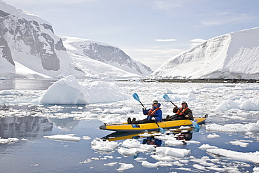 Natural history staff from the Lindblad Expedition ship National Geographic Endeavour doing various things in and around the Antarctic Peninsula