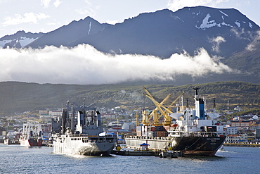 Views of the town of Ushuaia, Argentina