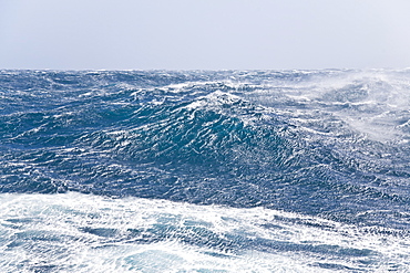 Views of rough seas in the Bransfield Strait between the South Shetland Islands and Antarctic Peninsula