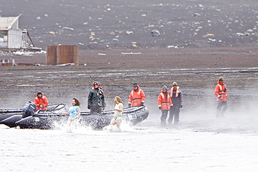 Views of Deception Island, an island in the South Shetland Islands off the Antarctic Peninsula