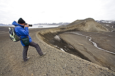 Views of Deception Island, an island in the South Shetland Islands off the Antarctic Peninsula