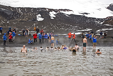 Views of Deception Island, an island in the South Shetland Islands off the Antarctic Peninsula