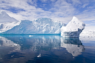 The Lindblad Expeditions ship National Geographic Explorer pushes through ice near Larrouy Island in Grandidier Channel