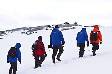 Guests from the Lindblad Expedition ship National Geographic Explorer, Antarctica