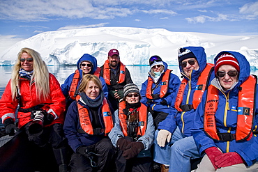 Guests from the Lindblad Expedition ship National Geographic Explorer, Antarctica