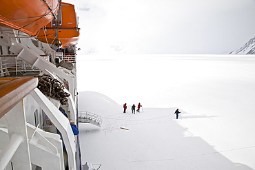 Natural history staff from the Lindblad Expedition ship National Geographic Explorer doing various things in and around the Antarctic Peninsula