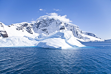 The Lindblad Expedition ship National Geographic Explorer operating in Neko Harbour, Antarctica