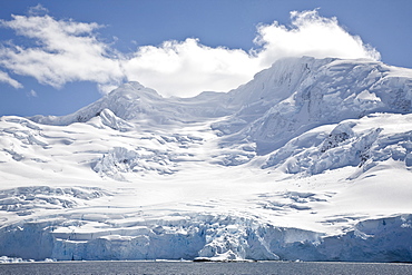 The Lindblad Expedition ship National Geographic Explorer operating in Neko Harbour, Antarctica