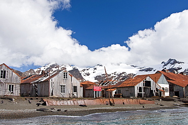 Views of Stromness Whaling Station, South Georgia Island in the Southern Ocean, Antarctica