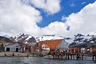 Views of Stromness Whaling Station, South Georgia Island in the Southern Ocean, Antarctica