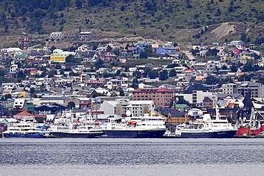 Views of the town of Ushuaia, Argentina