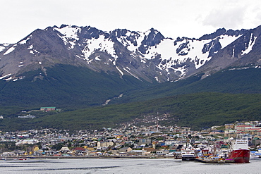 Views of the town of Ushuaia, Argentina