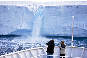 Views of Austfonna, an ice cap located on Nordaustlandet in the Svalbard archipelago, Norway