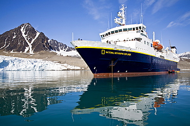 The Lindblad Expedition ship National Geographic Explorer, Svalbard Archipelago, Antarctica