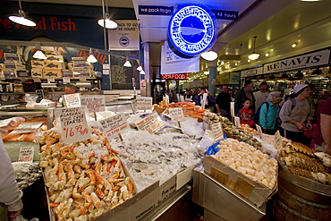 Views of the famous Pike Street Market in downtown Seattle, Washington State, USA