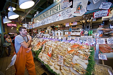 Views of the famous Pike Street Market in downtown Seattle, Washington State, USA