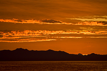 Sunrise/sunset in the Gulf of California (Sea of Cortez), Mexico.