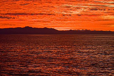 Sunrise/sunset in the Gulf of California (Sea of Cortez), Mexico.