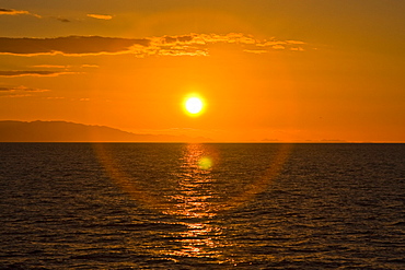 Sunrise/sunset in the Gulf of California (Sea of Cortez), Mexico.