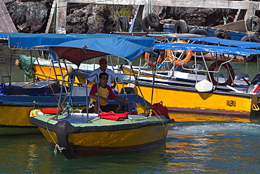 Scenes from around the small town of Puerto Ayora on Santa Cruz Island, Galapagos, Ecuador. Pacific Ocean. No model or property releases are available for this image.