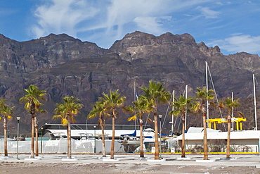 New marina construction (2009) at Puerto Escondido, Baja California Sur, Mexico.