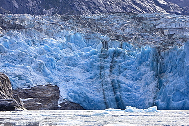 Views of the magnificent scenery including calved icebergs from the Sawyer Glaciers in Tracy Arm Wilderness Area in Southeast Alaska, USA. Pacific Ocean.