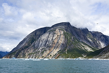 Views of the magnificent scenery including calved icebergs from the Sawyer Glaciers in Tracy Arm Wilderness Area in Southeast Alaska, USA. Pacific Ocean.