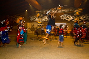 Hamatsa dancers from the Kwakwa_ka_'wakw first nations people in Alert Bay, British Columbia, Canada. No model or property releases for this image.