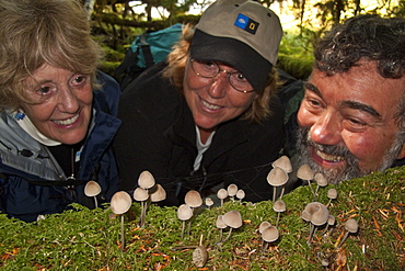 Guests from the Lindblad Expeditions ship National Geographic Sea Bird  in Southeast Alaska, USA. No property or model release available for this image.