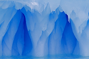 Iceberg detail in and around the Antarctic Peninsula during the summer months, Southern Ocean