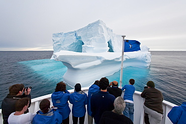 Iceberg detail in and around the Antarctic Peninsula during the summer months, Southern Ocean