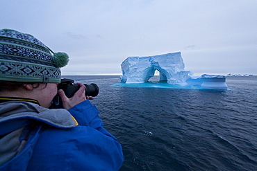 Iceberg detail in and around the Antarctic Peninsula during the summer months, Southern Ocean