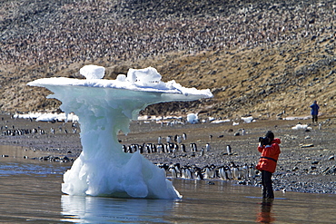 National Geographic photographer Sisse Brimberg from the Lindblad Expedition ship National Geographic Explorer in Antarctica