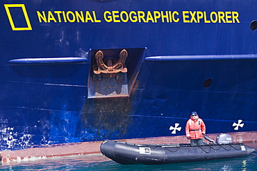 Staff from the Lindblad Expedition ship National Geographic Explorer Pete Puleston in Antarctica