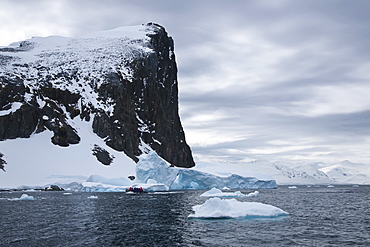 Spigot Point in Orne Harbour on the Antarctic Peninsula, Antarctica, Southern Ocean