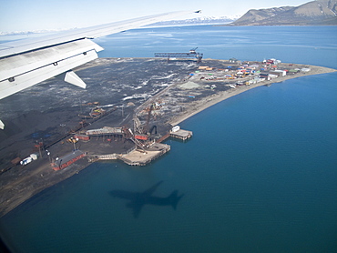 Aerial view of Spitsbergen, Svalbard, Norway