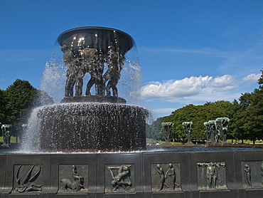 Scenic views of the Vigeland Sculpture Park in Oslo, Norway