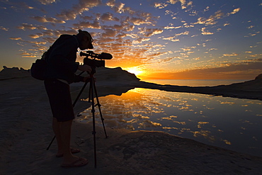 Sunrise for photographers on Punta Colorado on Isla San Jose in the Gulf of California (Sea of Cortez), Baja California Sur, Mexico. 