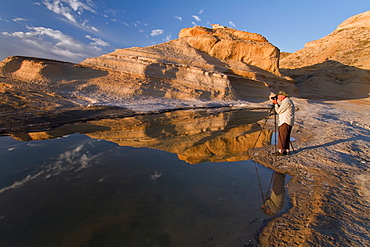 Sunrise for photographers on Punta Colorado on Isla San Jose in the Gulf of California (Sea of Cortez), Baja California Sur, Mexico. 