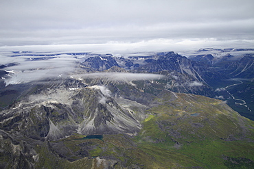 Flightseeing in Denali National Park with Sheldon Air starting in Talkeetna and approaching Mt. McKinley from the south in the Alaska Range, Denali National Park, Alaska