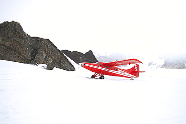 Flightseeing in Denali National Park with Sheldon Air starting in Talkeetna and approaching Mt. McKinley from the south in the Alaska Range, Denali National Park, Alaska