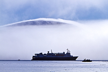 The Lindblad Expedition ship National Geographic Explorer in the Svalbard Archipelago, Norway