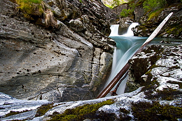 Water melting from the Briksdalsbreen glacier south of the small town of Olden in coastal Norway