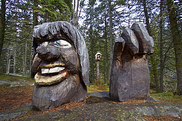 Views from the troll park above the city of Bergen, Norway