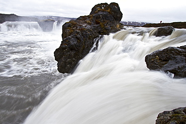 A view of Godafoss (Icelandic: waterfall of the gods), Iceland