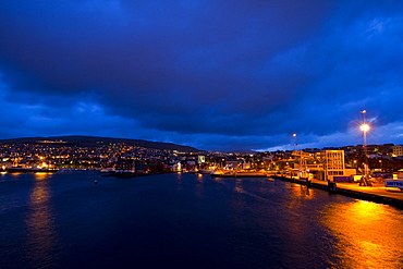 Views of the town of Thorshavn on Streymoy Island in the Faroe Islands