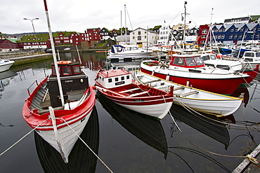 Views of the town of Thorshavn on Streymoy Island in the Faroe Islands