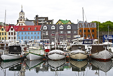 Views of the town of Thorshavn on Streymoy Island in the Faroe Islands